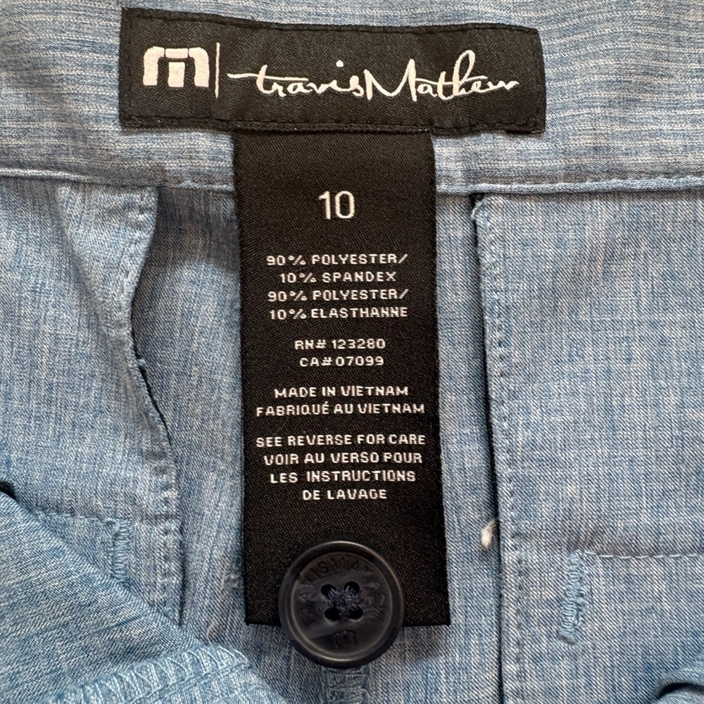 Travis Mathew Blue and White Golf Shorts Versatile Design